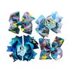 4 Piece Blue Dog Cartoon Inspired Hair Bow Set/Birthday and Cosplay Bows by Inspired Bows
