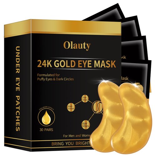 Sulily 24K Gold Under Eye Patches,Black Box Collagen Anti-Aging Moisturize Under Eye Mask,Reducing Fine and Lines Dark Circleeye Patches,Gel Eye Masks Beauty & Personal Care