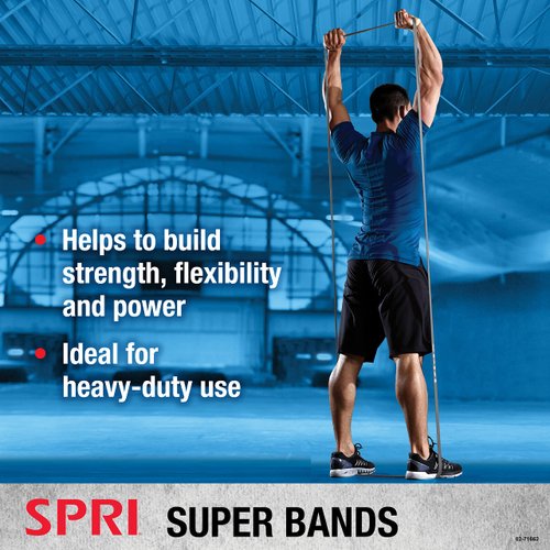 SPRI Superbands - Resistance Band for Assisted Pull-ups, Core Fitness, and Strength Training Resistance Exercises - Versatile Tool for Flexibility, Stamina, and Balance - 2.5", Purple