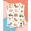 xo, Fetti Farm Party Supplies Temporary Tattoos - 30 Glitter Styles | Barnyard Animals, Petting Zoo, Cow, Horse, Tractor Trailer, Sheep