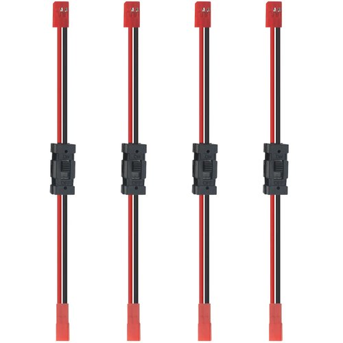 XINGYHENG 4 Pack On Off Power Switches Battery Receiver Switches with JST Connector Plug for RC Car Crawler Truck Airplane(Red)