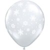 LOONBALLOON Snowflake Clear Snow Flake (6) 11" Latex Birthday Party Balloons Package