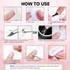 Makartt Solid Nail Glue Gel for Press On Nails- Strong Clear Acrylic Nail Tips Solid Gel Nail Glue for Fake Nails Soft Gel Nail Tips Solid Hard Gel for Nails Nail Art DIY Home 15ML UV Light Cured