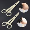 Disposable Piercing Clamps - Combofix 10Pcs Disposable Piercing Forceps Clamp Slotted Navel Forceps Round Open Piercing Plier Tattoo Piercing Tools Piercing Supplies(Type-2)