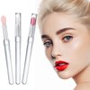ELESDA Lip Brush, Silicone Lip Applicator Reusable 3PCS Lip Mask Applicator, Silicone Lip Brush Retractable Lip Gloss Balm Applicator Eyeshadow Lip Scrub Brush Applicator Lip Applicators Disposable