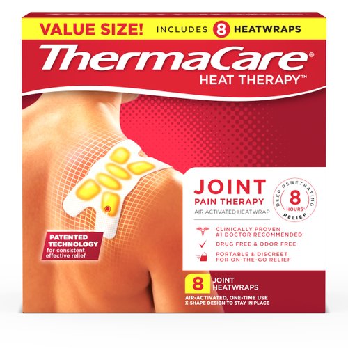 ThermaCare Adhesive Portable Heating Pad, Disposable Joint Therapy Pain Relief Heat Patches, Multi-Purpose Heat Wraps, 8 Count