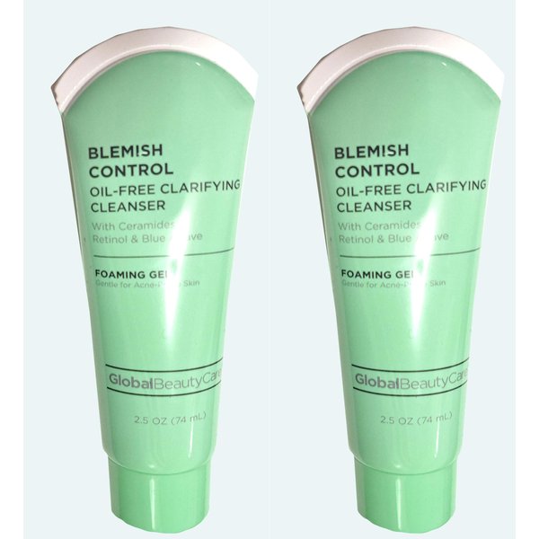 Global Beauty Care Blemish Control Oil-Free Clarifying Cleanser Foaming Gel 4 Acne-Prone Skin 2.5oz (Set of 2)
