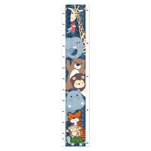 Cute Wild Animals Growth Chart Safari Theme Growth Chart for Kids Height Measurement Growth Chart