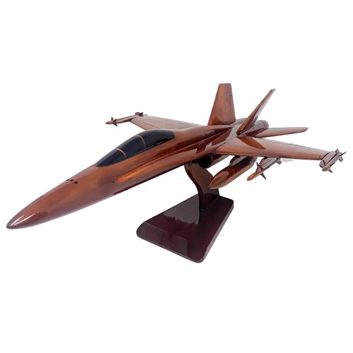 F18 Hornet Wood Model Fighter Jet