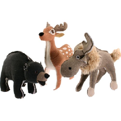 PetSport Forest Friends Plush Dog Toy, 12 Inch, Assorted Designs (Single)