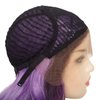Amnenl Purple Lace Front Wigs Long Ombre Curly Wavy Hair with Dark Roots Hair Wavy Wig Side Part Cosplay Halloween Wigs