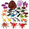 Ocean Life Sea & Animal Toy Action Figure Set - 30pc Bucket of Marine Animals Includes Turtles, Crabs, Starfishes, Seahorses, Dolphins & More - Great Bathtub Toy, Xmas Gift for Kids, Stocking Stuffer