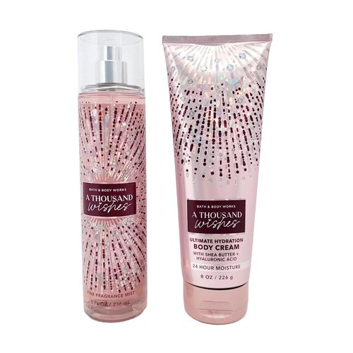 Bath & Body Works - Signature Collection - A Thousand Wishes- Gift Set- Fine Fragrance Mist & Ultra Shea Body Cream by Bath & Body Works