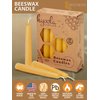 Hyoola Beeswax Candles 12 Pack - All Natural 100% Beeswax Tree Candles - 1/2 Inch Candles - Handmade in The USA - Yellow