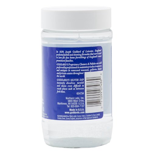 Goddard’s Silver Cleaner Dip – Silver Jewelry Cleaner Solution for Filigree Metalwork & Small Items – Professional Use Silver Tarnish Remover – Silverware Cleaning Supplies (10 oz)