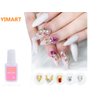 YIMART 10g Fast Drying Strong Adhesive Glue for False Nail Tip Manicure Decoration Nail Glue with Brush (4pcs)