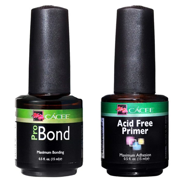 Cacee Nail Prep Set - ProBond Nail Dehydrator and Acid Free Primer (Pro Bond), Nail Dehydrate and Bonder for Gel Nails and Acrylic Bond Aid Nail Prep Polish Primer 0.5 oz