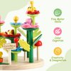 Wooden Flower Garden Building Toys for Kids, STEM Educational Activity Preschool Kit Gift for Boys Girls Age 3 4 5 6 7 Years Old, Stacking Game for Toddlers Build a Bouquet Pretend Play Set