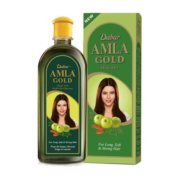 Dabur Amla Gold Hair Serum for Women - Moisturizing Treatment for All Hair Types with Amla, Almond, and Henna - 6.76 Fl Oz (Pack of 3)