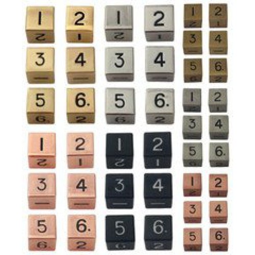Metal Dice Set: 6 d6 16mm Dice: Gold