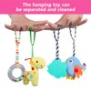 Caterbee Baby Car Seat Toys, Activity Spiral Stroller Hanging Toys with Rattle for Infant (Elephant)
