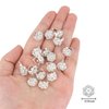 YISSION 20Pcs Mini Rhinestone Flower Hair Clips with Pearl Cute Crystal Hair Clips Silver Hair Pins Small Decorative Hair Clips Wedding Hair Barrettes Bridal Hair Accessories for Girls Women