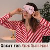 2 Pieces Cute Sleep Eye Masks for Kids Silk Sleep Eye Cover Cute Lightweight Adjustable Eyeshade Mask Satin Night Eyeshade Covers with 2 Pieces Storage Bag(Over 12 Years,Pink)