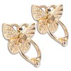 [2 Packs] Butterfly Glitter Bling Bling Phone Ring Holder, Sparkle Phone Ring Grip Artificial Diamond Stand,Rhinestone Cell Finger Ring for Phones,Pad