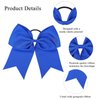 Twpribarn 2Pcs Cheer Bows Cheer Hair Bows Ponytail Holder Elastic Band Bows Hair Accessories for Ponytail Holder Bow Scrunchies School Sports Cheerleading Girls Softball Cheerleader Bows (Blue)
