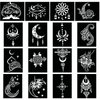 Qpout Tattoo Stencils for Kids Adults, 16 Sheets Henna Tattoo Stencil Kit, Mehndi Stencils for Hands, Henna Tattoo Stencils for Real Tattoos, Henna Stencils for Halloween Ramadan Moon Festival