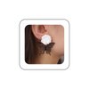 Sttiafay Vintage Black Butterfly Flower Drop Earrings Acrylic Flower Earrings White Flower Studs Earrings Black Hollow Butterfly Earrings Jewelry for Women