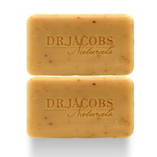 Dr Jacobs Naturals, Triple Milled Loofah Exfoliating Castile Bar Soap (Pack of 2) - Free of Parabens, Sulfates, Synthetics, Gltuen and GMO (Coco Loco Limeade)