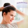 MARY LAVENDER Side Hair Comb with Pearls Rhinestone for Women Hold Bangs Hair Twist Clips, French Twist Hair Pin Decorative Hair Accessories for Girls Kids 5pcs