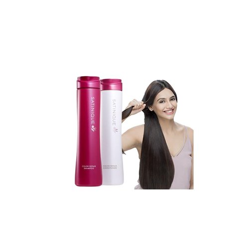 Generic COLOR REPAIR SHAMPOO AND CONDITIONER SET FOR DYED HAIRS, Sulfate-free, hair-strengthening shampoo and conditioner formulas moisturize and repair the cuticle.
