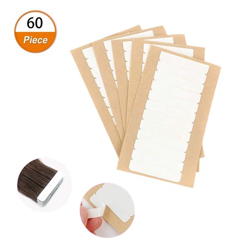 Sassina Replacement Double Sided Tape for Tape in Extensions Human Hair 40.8cm 60 Pieces per Pack