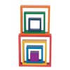 TickiT - 73416 Wooden Rainbow Architect Squares - Nesting Puzzle - Stacking Blocks for Ages 1+