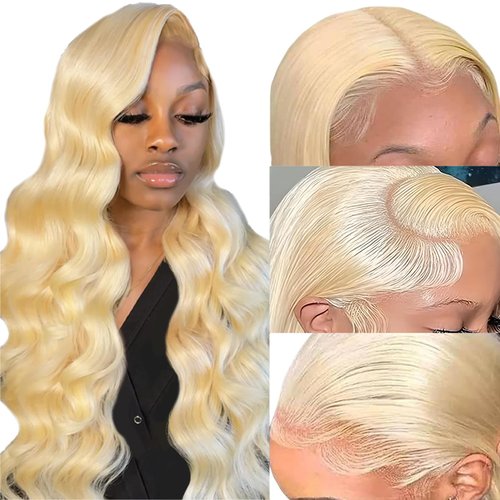 LONELY DUST 26 Inch 613 13x6 Lace Front Wig Human Hair Blonde HD Lace Front Wigs Human Hair Pre Plucked 180% Density Body Wave Transparent Lace Frontal Glueless Wigs Human Hair