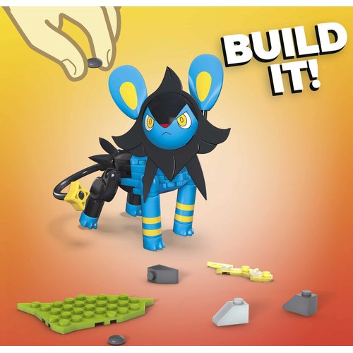 Mega Construx Pokemon Luxio Construction Set with Character Figures, Building Toys for Kids (67 Pieces)