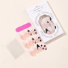Star Press on Nails Medium Almond Fake Nails French Tip False Nails with Designs Y2K Acrylic Glue on Nails Glossy Full Cover Stick on Nails Stiletto Artificial Nails for Women Manicure 24Pcs