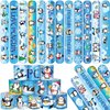 YYMYMGJ 48 PCS Penguin Slap Bracelets Party Favors, Penguin Wristbands Bracelets Goodie Bag Fillers for Penguin Birthday Party Decorations Supplies for Kids Boys Girls Classroom Rewards