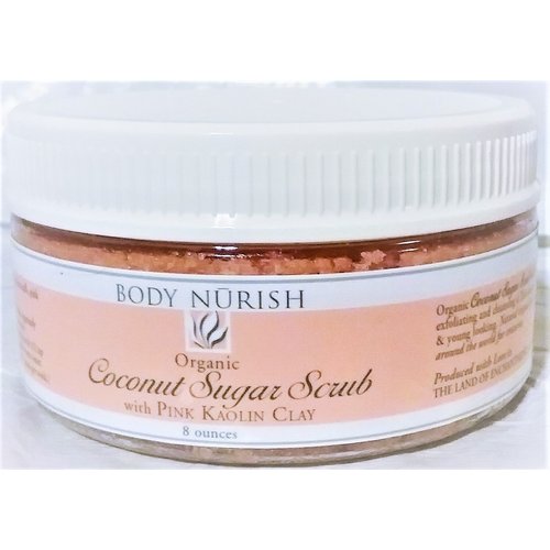 Coconut Sugar Scrub, organic ingredients, leaves skin soft and looking young