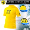 Body Glove Wetsuit Junior Basic Fitted Short Arm Rash Guard, Yellow, 6