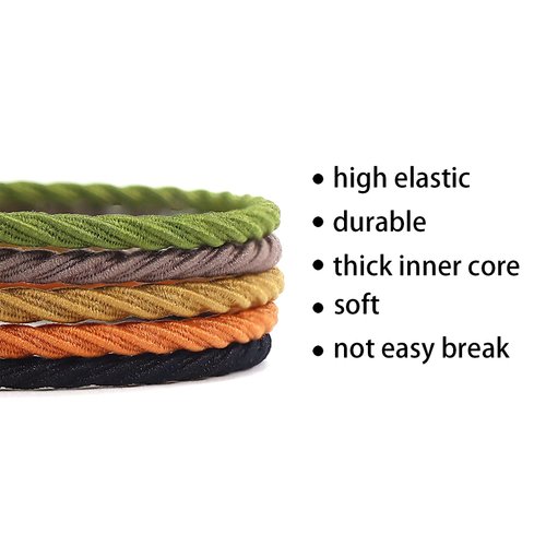 100PCS Dark Colorful Elastic Hair Ties for Women Thick Hair No Damage,Small Ponytail Holder Rubber Bands for Girls Hair Accessories (Dark color)