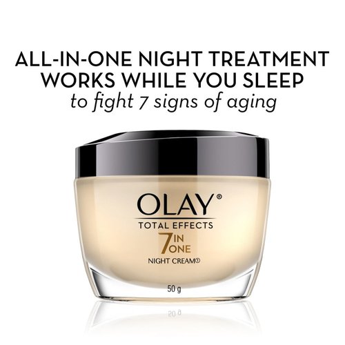 Olay Total Effects 7 in 1 Anti-Aging Face Moisturizer Night Cream with vitamin E, B3 and Pro B5, 1.7 oz
