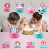 Aodocuto 10Pcs Two Donut 2nd Birthday Party Decorations Honeycomb Centerpieces for Baby Boys Girls, Donut Two Sweet Birthday Table Centerpieces Party Supplies, Doughnut Themed Bday Table Topper Decor