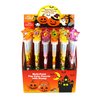 TINYMILLS 24 Pcs Halloween 2 in 1 Stackable Stacking Crayon with Extra Stamper Topper, Bulk Halloween Party Favors, Goodie Bag Stuffers, Classroom Rewards Prizes Non Candy Treats