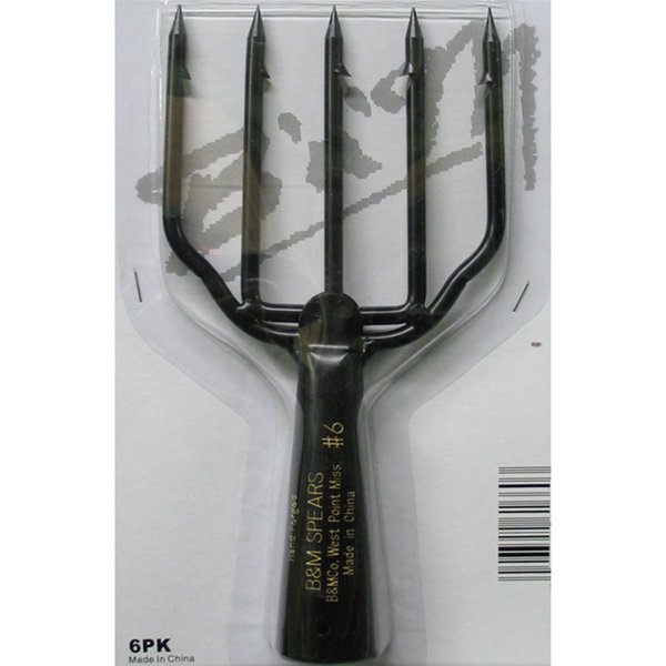 B'n'M 6PK Frog and Fish Spear, Steel Finish