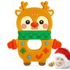 NPET Christmas Teether Baby Toy 3-12 Months, Christmas Themed Snowman & Tree Baby Teething Toy Sore Gums Relief 6-12 Months, Christmas Stocking Stuffer Teethers Christmas Gifts Boys & Girls