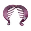 Fodattm 4 PCS French Small Banana Hair Clip Hair Comb Round Ponytail Holder Hair Claw Fashion Interlocking Banana Combs Flat Shark Hair Clincher