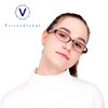 VisionGlobal 1 Pair Reading Glasses with Spring Hinge, Blue Light Blocking Glasses for Women/Men (Purple,+2.50 Magnification)
